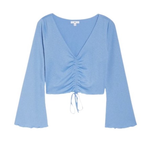 NWT Nordstroms BP. Cinch Crinkle Crop Top - Picture 2 of 7